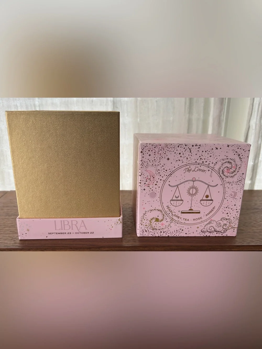 NIB Anthropologie Boxed Zodiac Candle, Libra